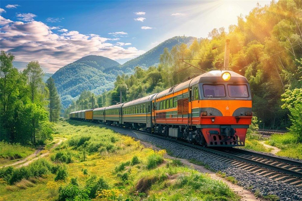การขนส่งทางรถไฟทางรถไฟไปยังสหรัฐอเมริกา